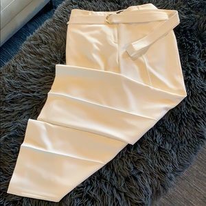 Ivory, wide-leg trousers WHBM with belt